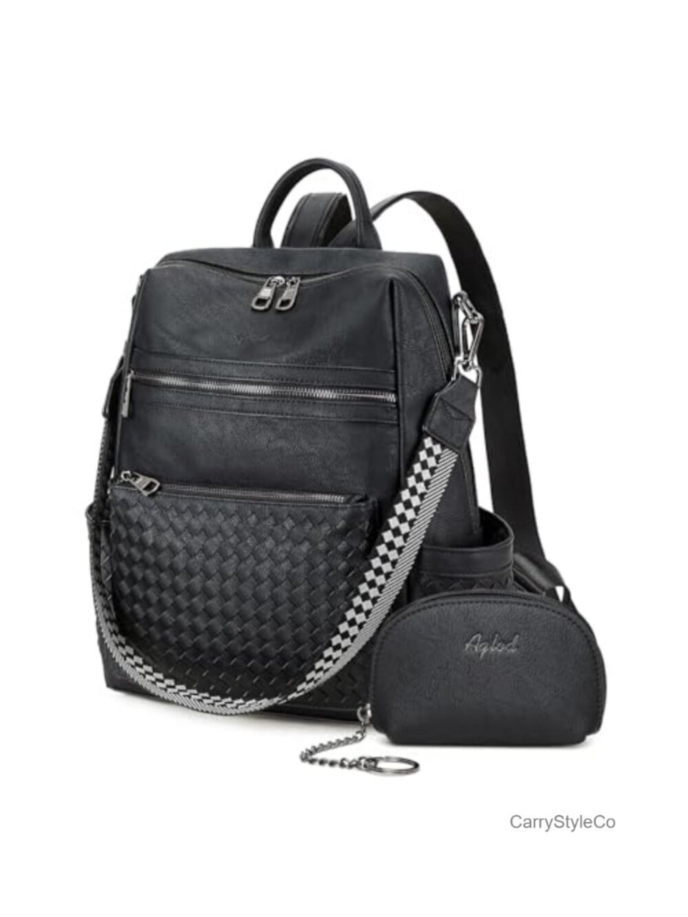 Faux Leather Backpack Purse Convertible Shoulder Bag Travel Handbag